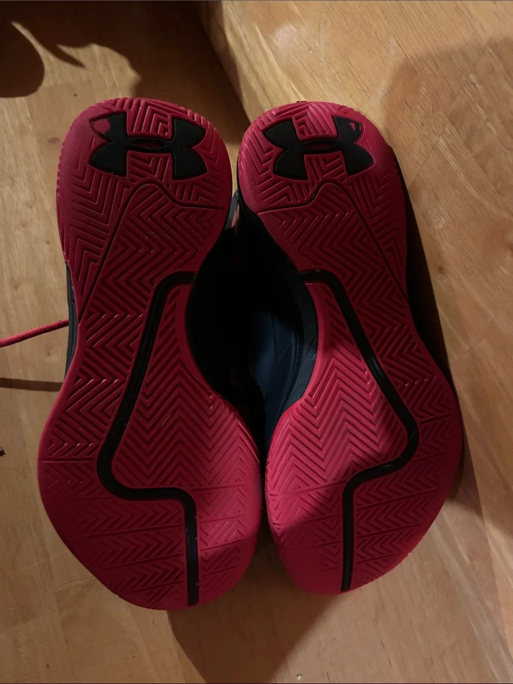 Under Armour Kids Black and Red Athletic Sneakers